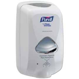 PURELL automata kézfertőtlenítő gél adagoló, TFX rendszer, 1200ml, érintésmentes szenzoros működtetés, elemes, fehér