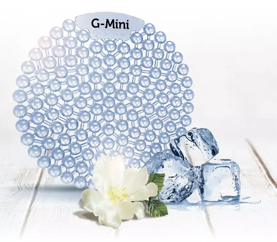 G-Mini Ice Cool - jeges frissesség piszoár illatosító betét, kompakt méret, 45 napos fokozott illatanyag-tartalom